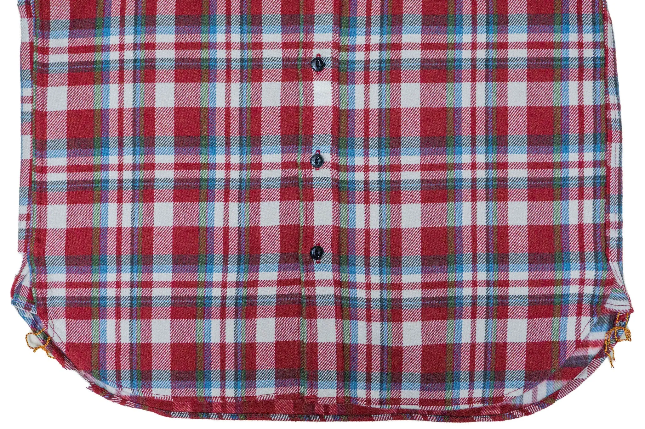 Iron Heart IHSH-371-RED Ultra Heavy Flannel Crazy Check Work Shirt - Red