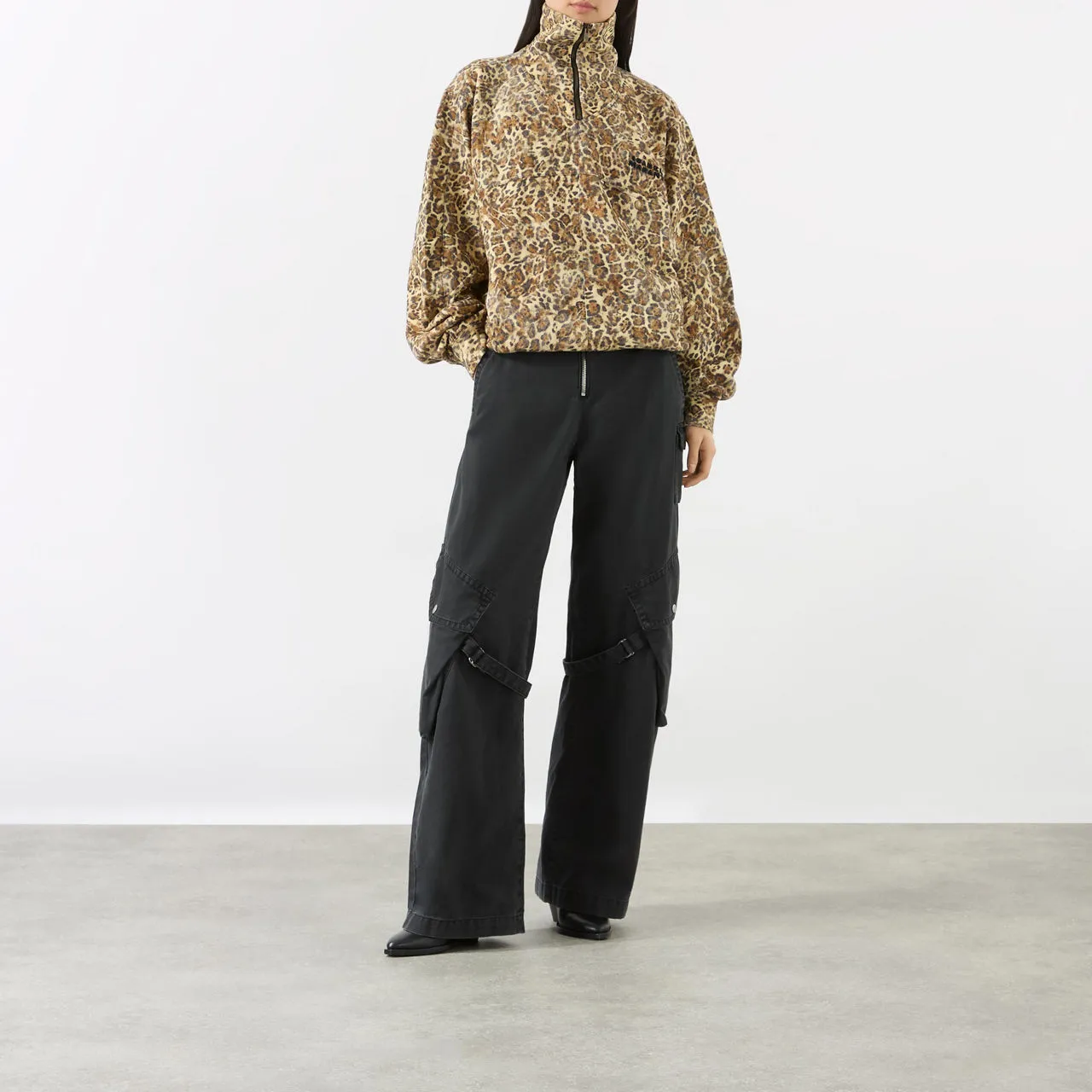 ISABEL MARANT Wilda Leopard Bomber Jacket - Brown