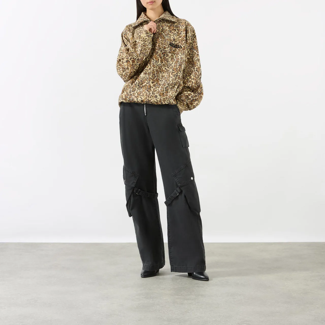 ISABEL MARANT Wilda Leopard Bomber Jacket - Brown