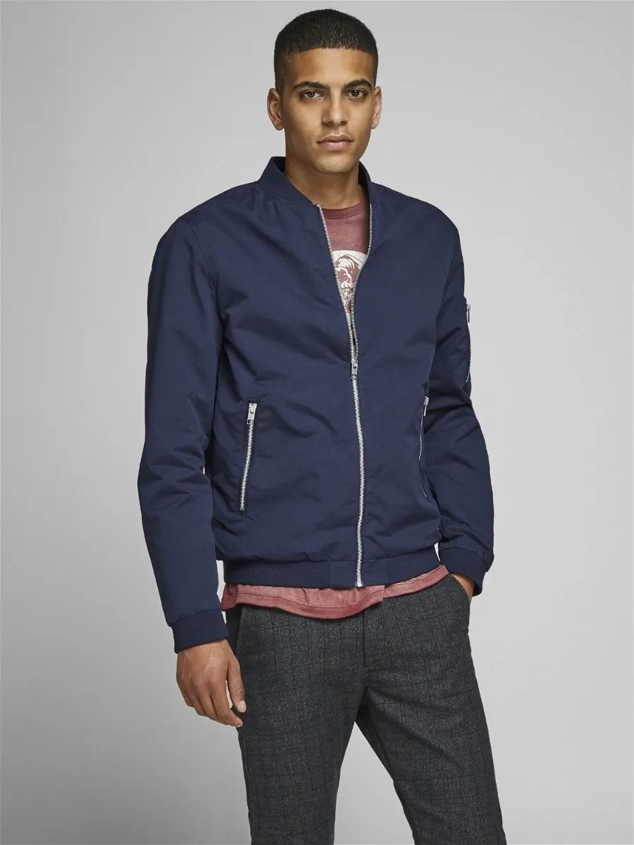 Jack & Jones Rush Bomber Jacket Navy Blazer