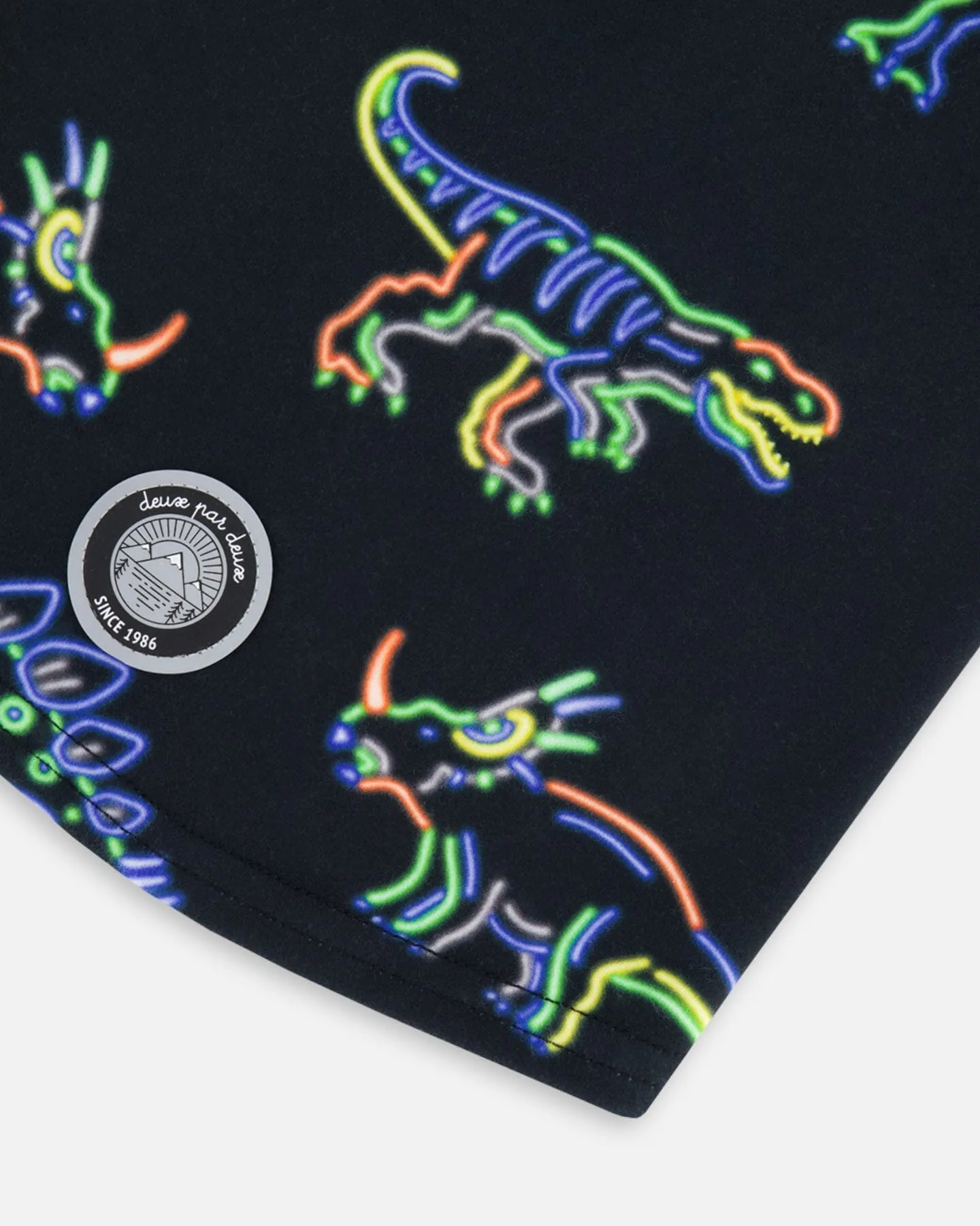 Jersey Balaclava Black Printed Neon Dino