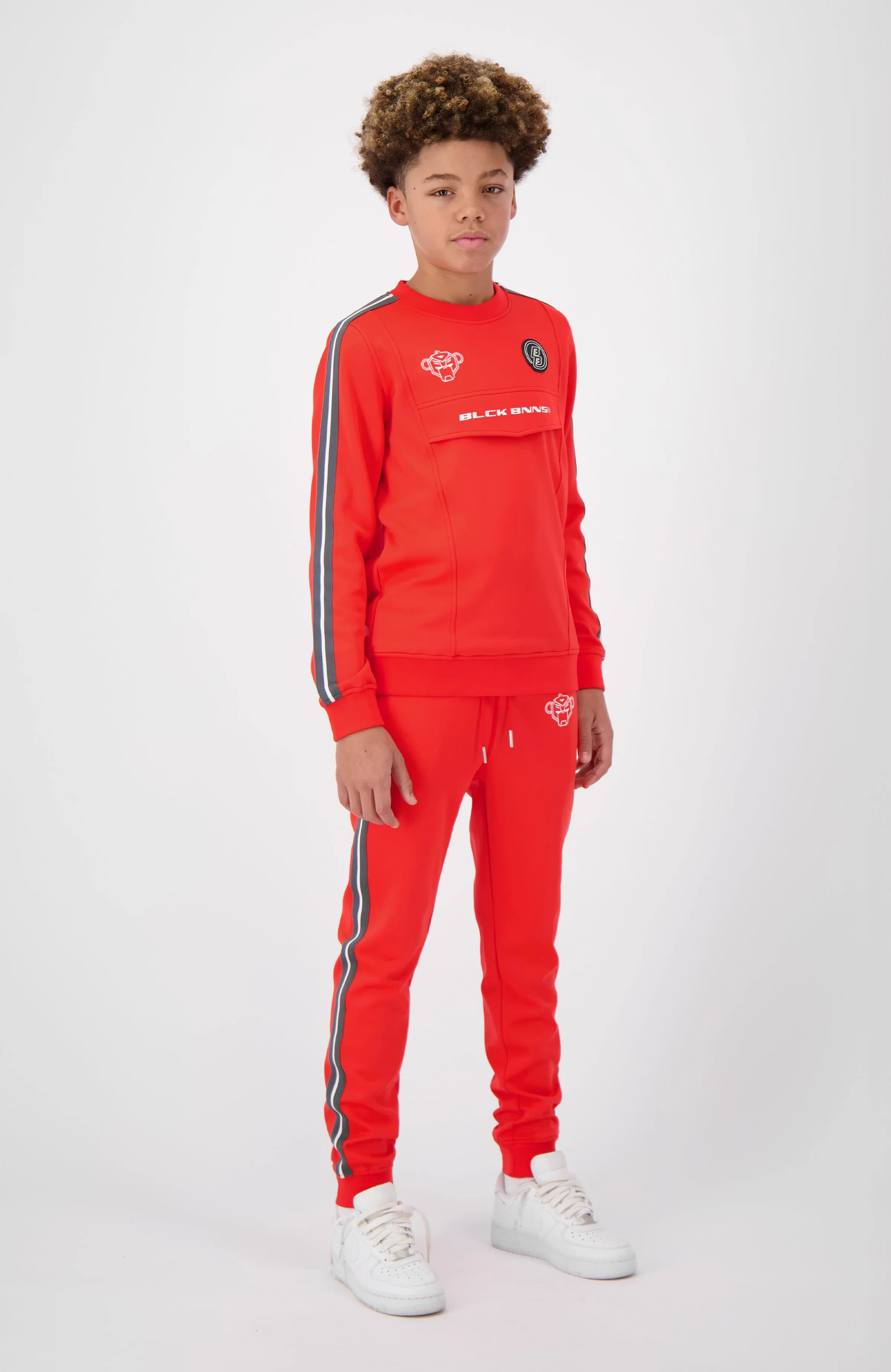 JR. TAPED ANORAK TRACKSUIT | Neon Red