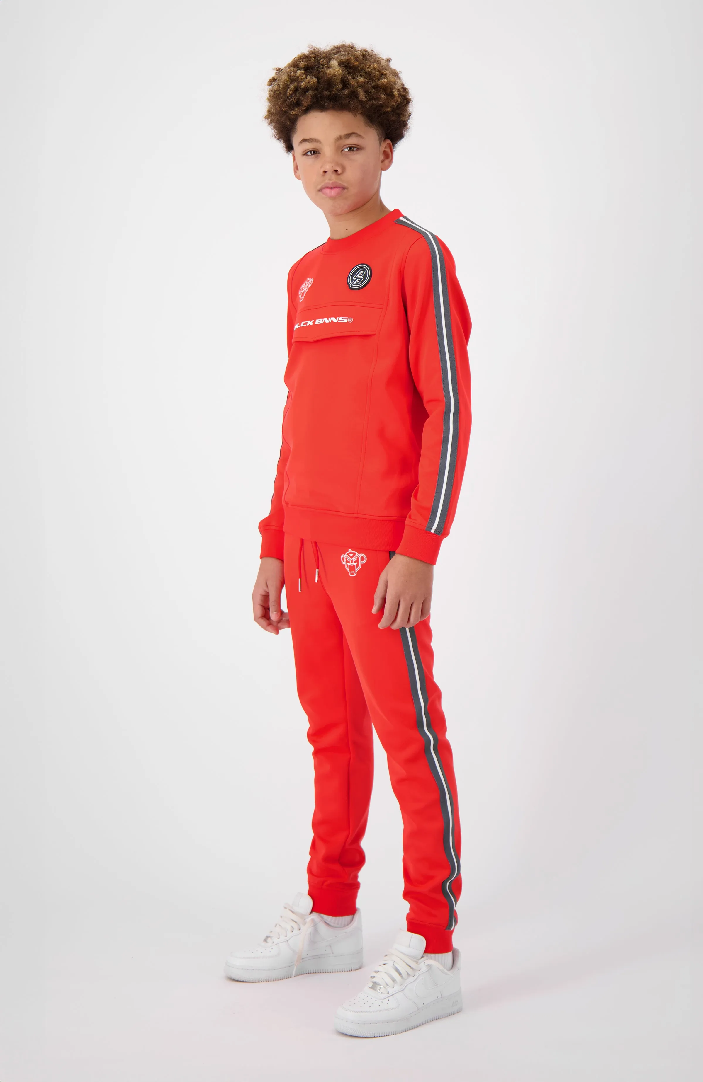 JR. TAPED ANORAK TRACKSUIT | Neon Red