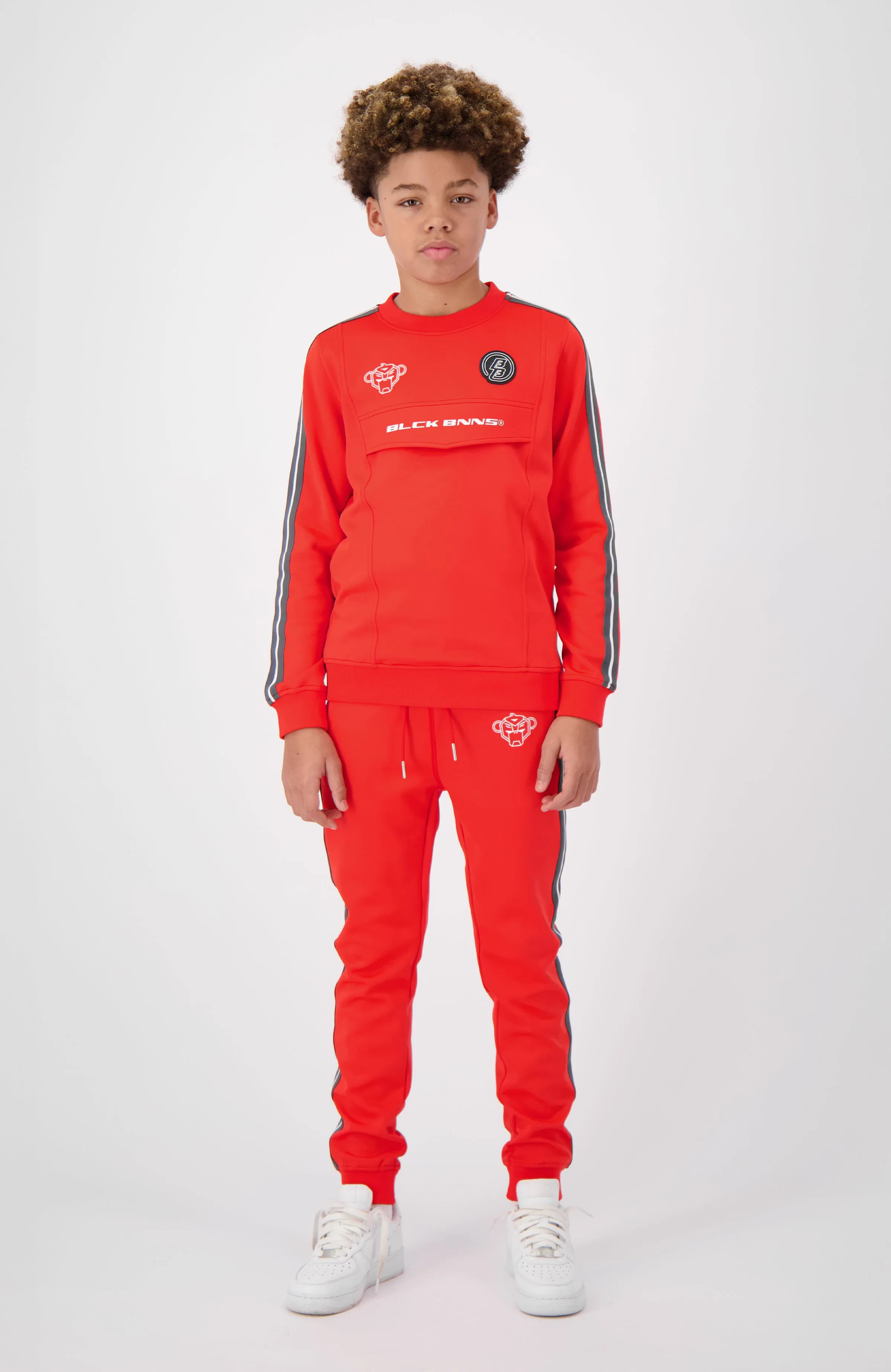 JR. TAPED ANORAK TRACKSUIT | Neon Red