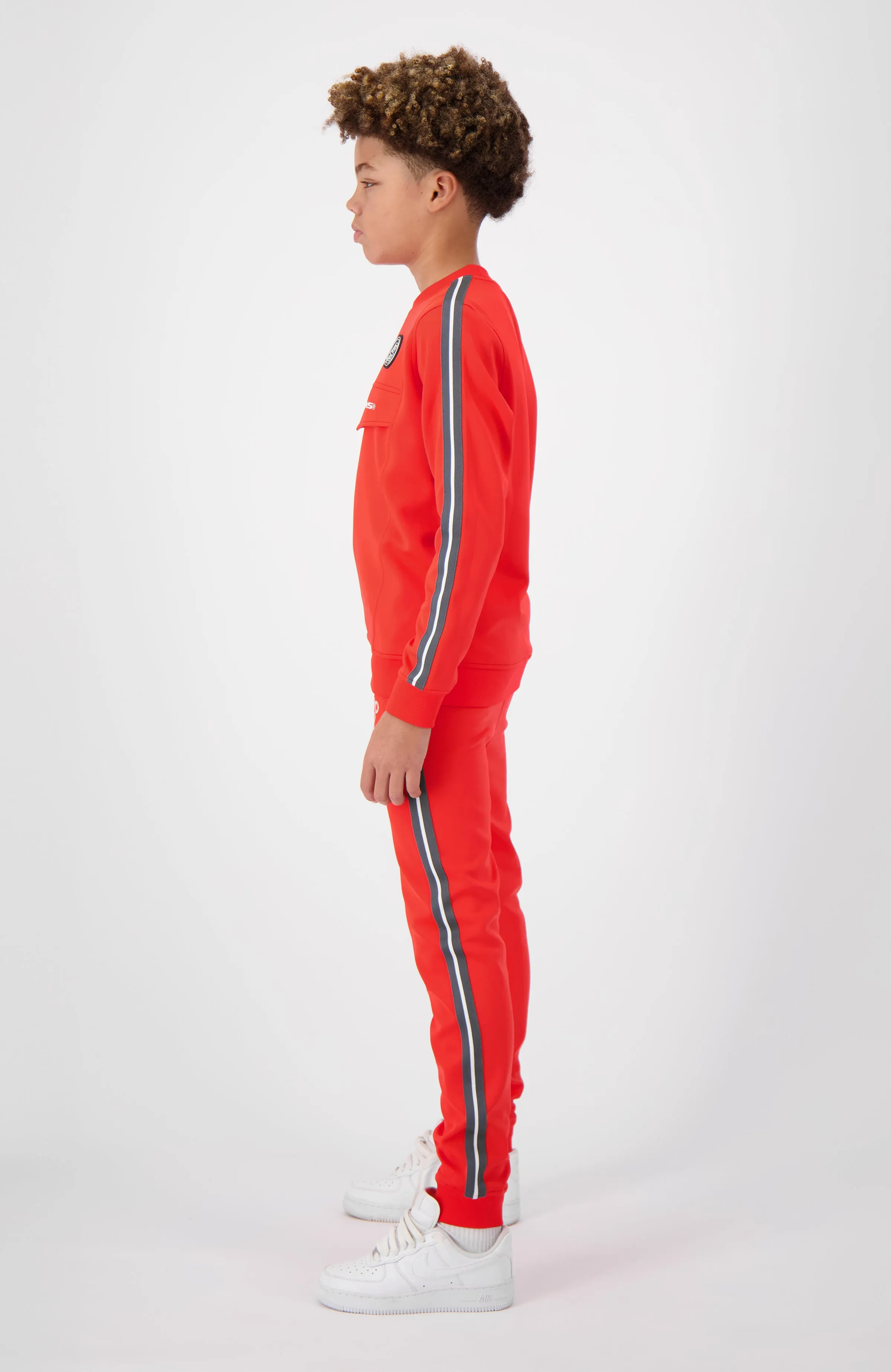 JR. TAPED ANORAK TRACKSUIT | Neon Red