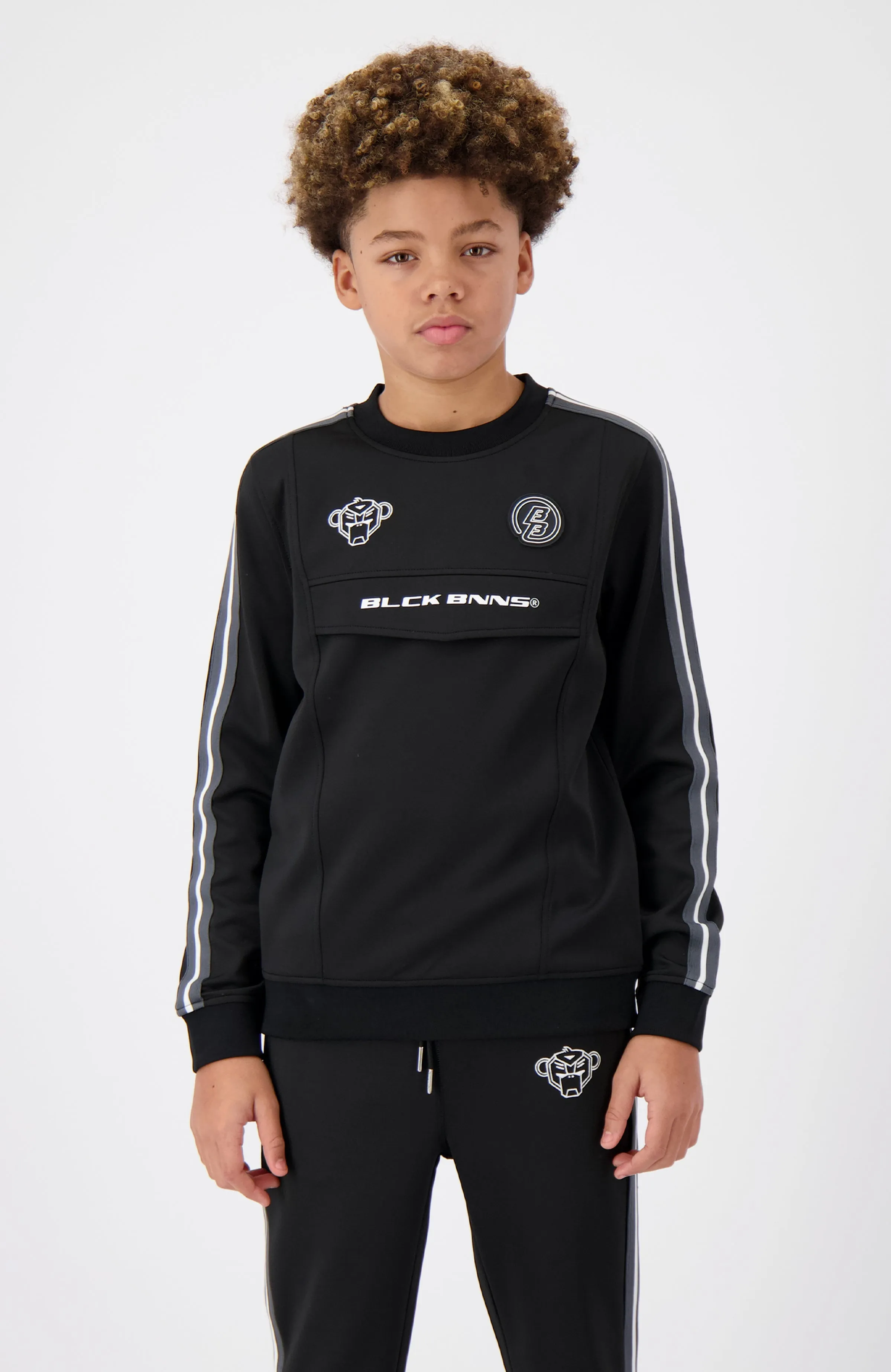 JR. TAPED ANORAK TRACKTOP | Black