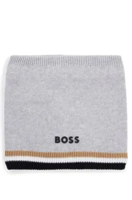 Kids' logo snood with faux-fur lining