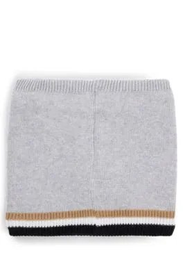 Kids' logo snood with faux-fur lining