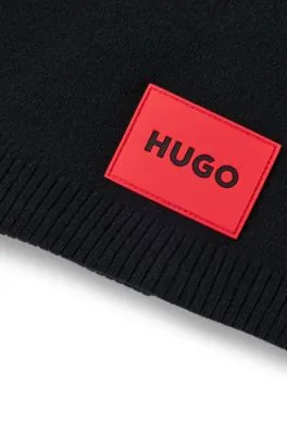 Kids' snood with red logo label