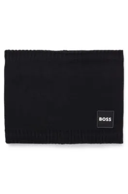 Kids' snood with twill logo badge