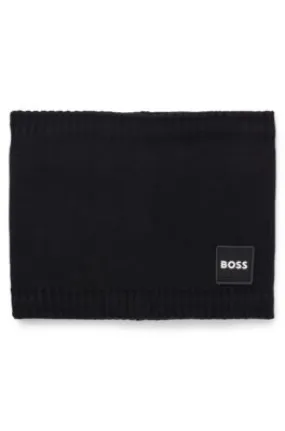 Kids' snood with twill logo badge