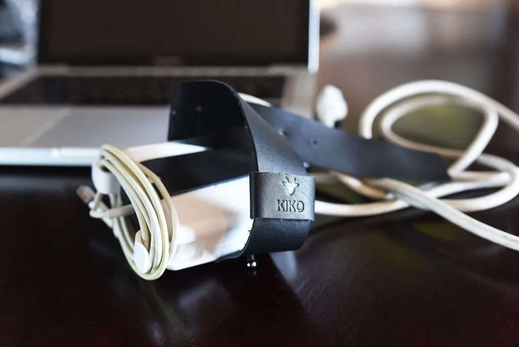 Kiko    Leather Mac Cord Wrap Black