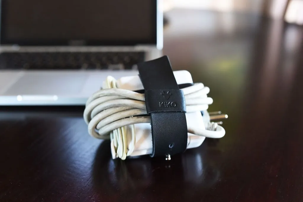 Kiko    Leather Mac Cord Wrap Black