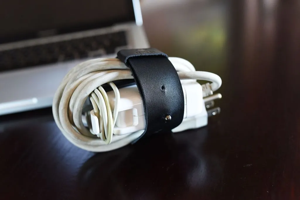 Kiko    Leather Mac Cord Wrap Black