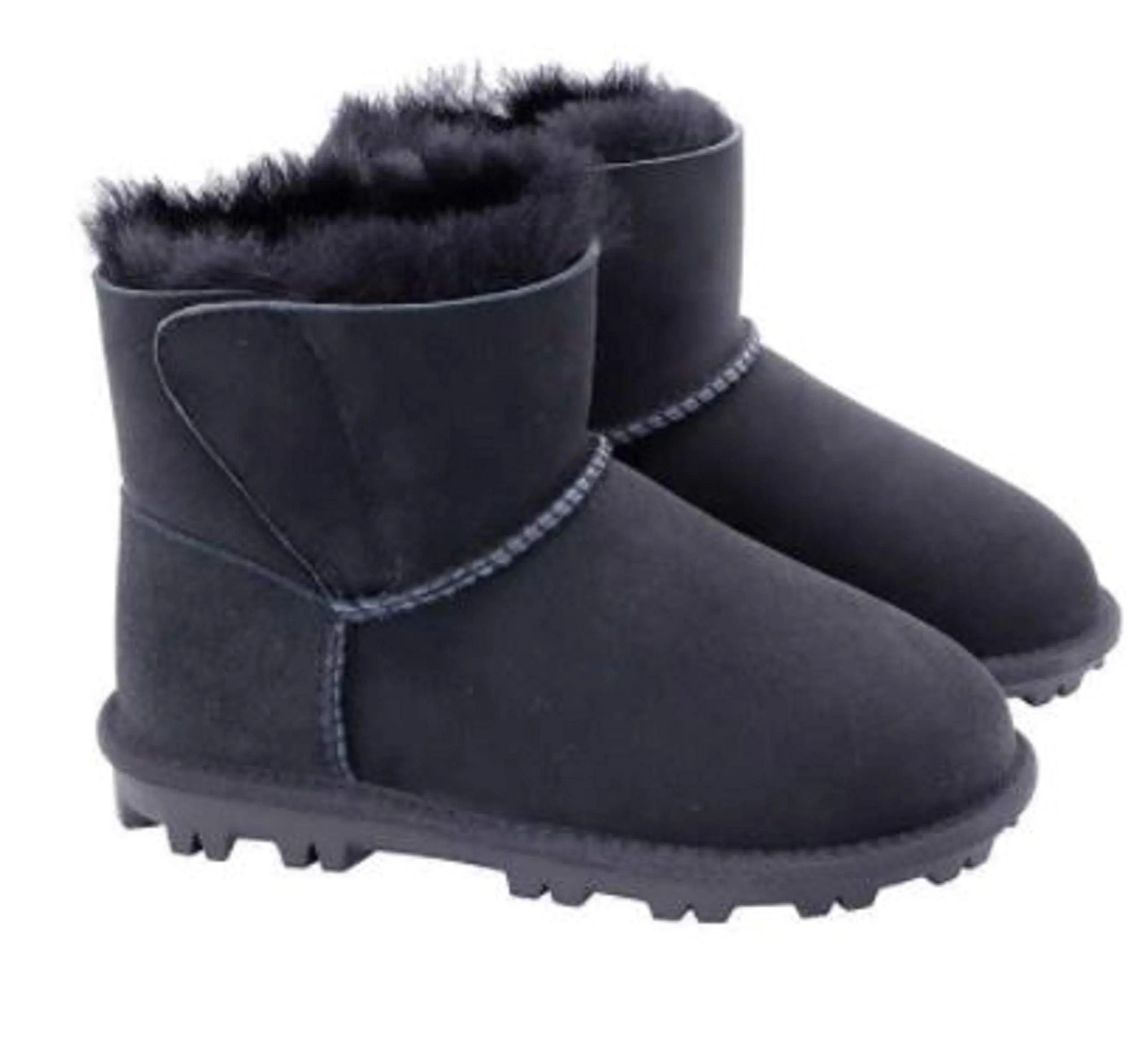 Kirkland Signature Kid's Girls Shearling Sheepskin Boot - Warm Easy On Winter Boot