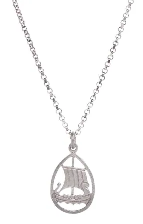 Ladies Shetland Jewellery Small Viking Ship Pendant