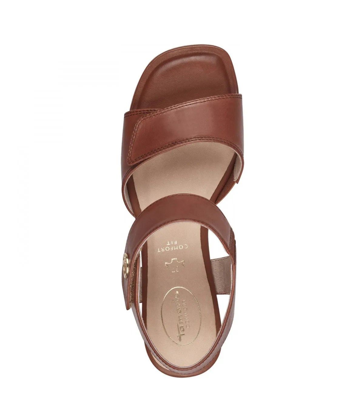 Leather Sandal By Tamaris - Cognac 8-88313-42 327