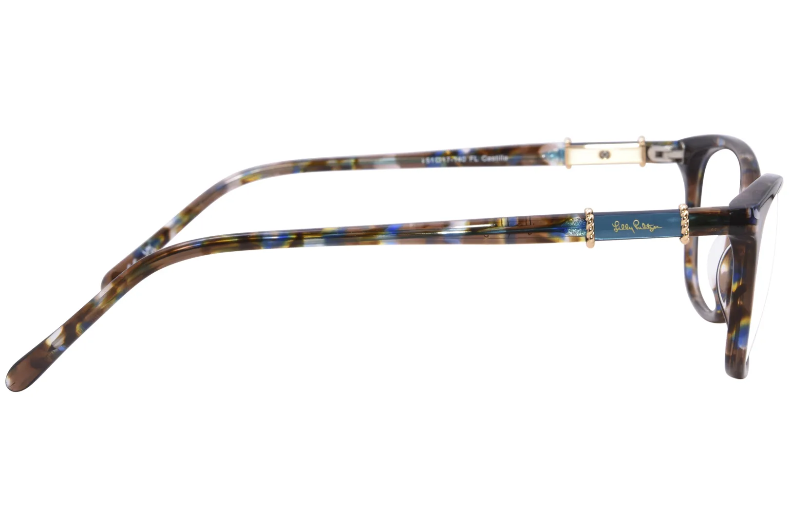 Lilly Pulitzer Castilla FL Eyeglasses Women's Fossil Tortoise Full Rim 51-17-140