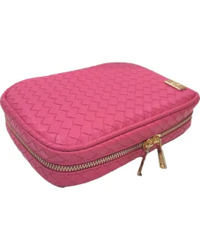 Luxe Zip Around Cosmetic Case in Dahlia