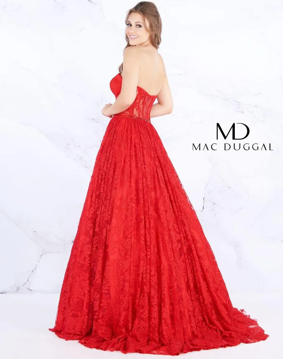 Mac Duggal 30605 Prom Strapless Long Ball Gown