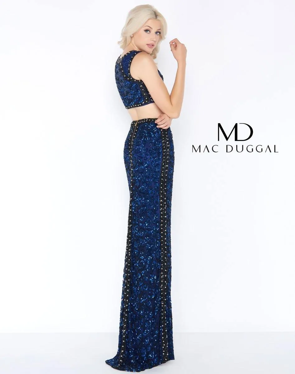 Mac Duggal 4672 Long Two Piece Prom Sheath Dress