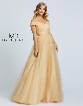 Mac Duggal 48778 Long Off Shoulder A Line Prom Gown