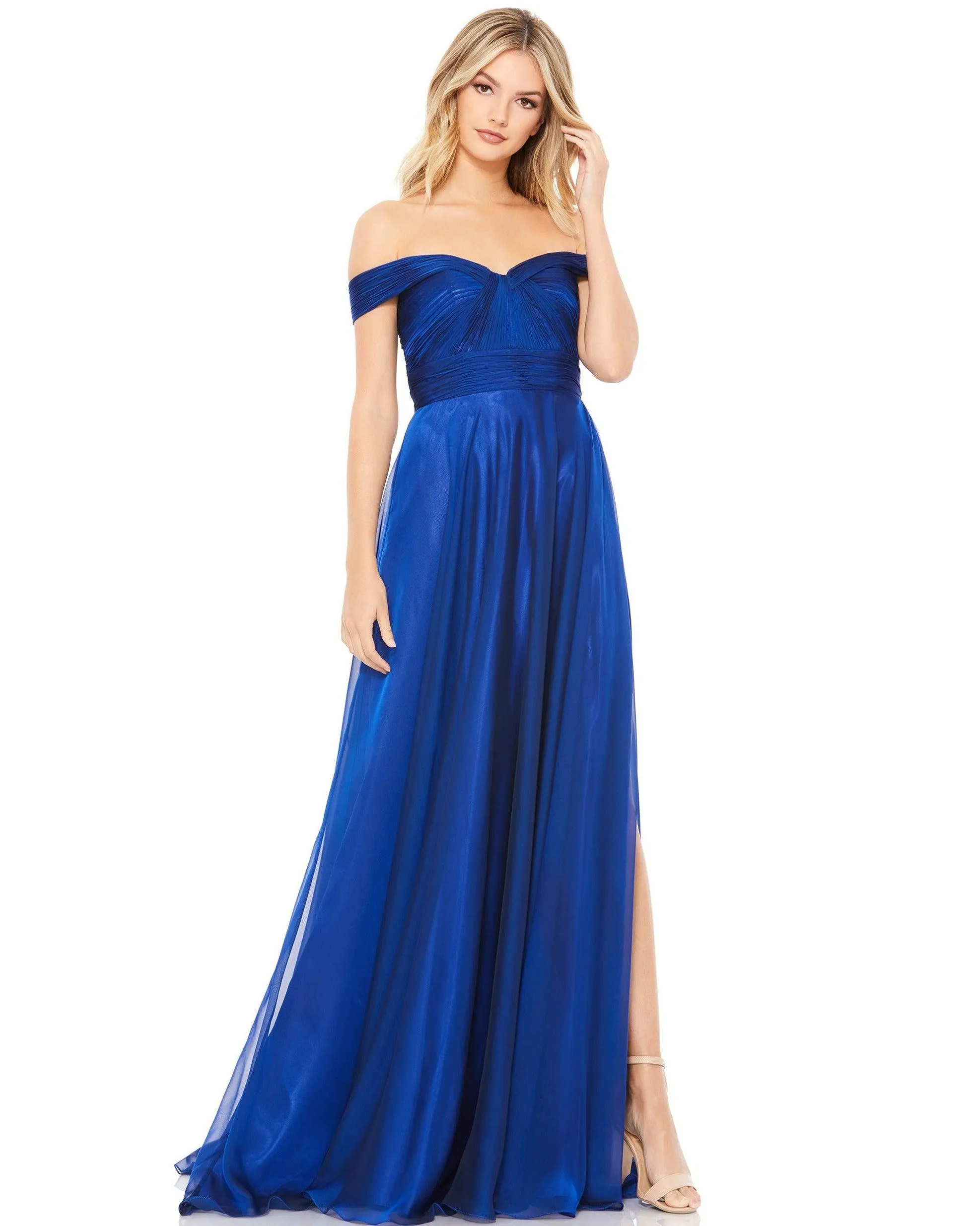 Mac Duggal 67485 Off Shoulder Long Formal Dress