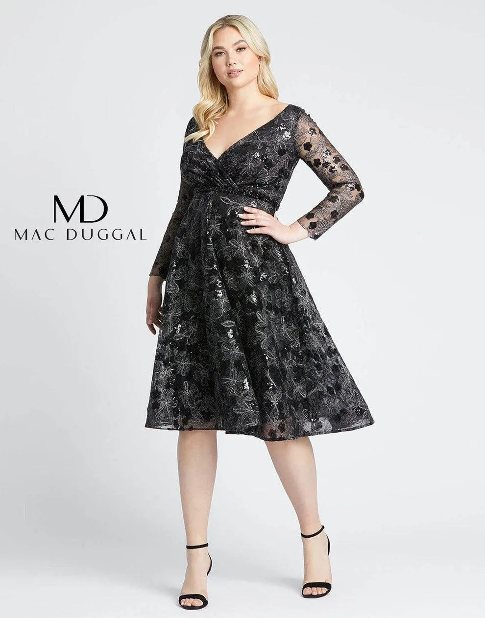 Mac Duggal 67541 Fabulouss Short Plus Size Dress Sale