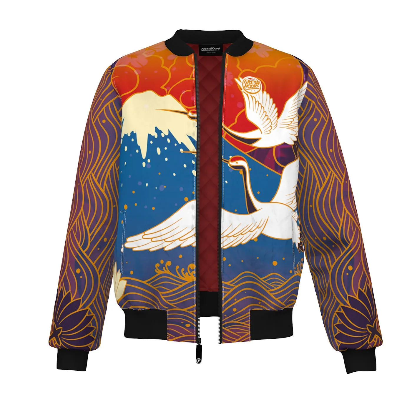 Manchurian Crane Bomber Jacket