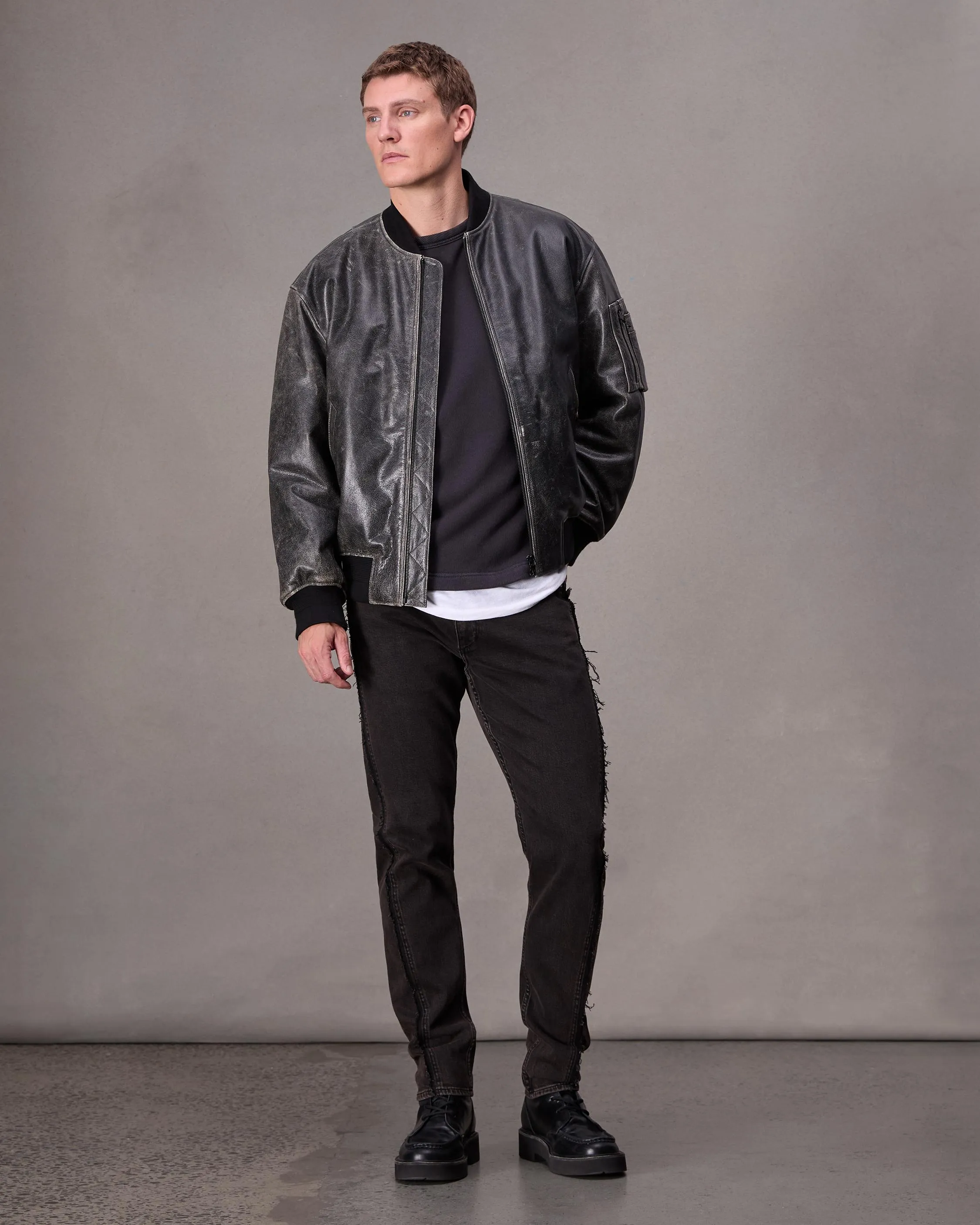 Manston Leather Bomber