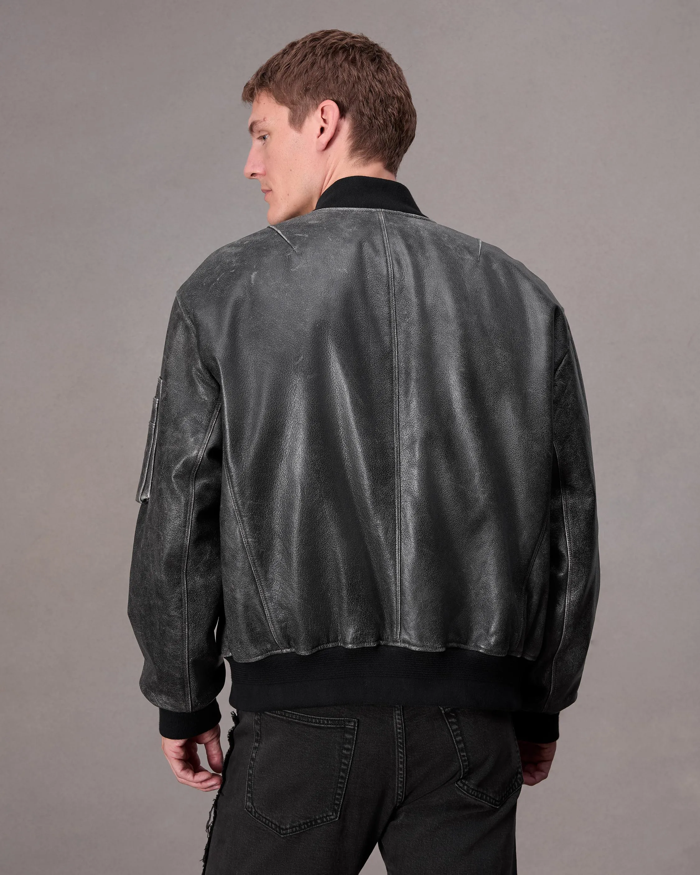 Manston Leather Bomber