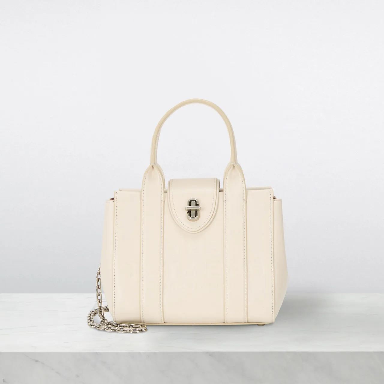 MARC JACOBS The Turnlock Tote Bag - Cloud White