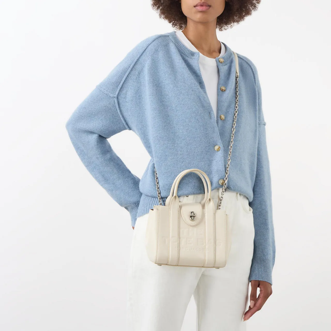 MARC JACOBS The Turnlock Tote Bag - Cloud White