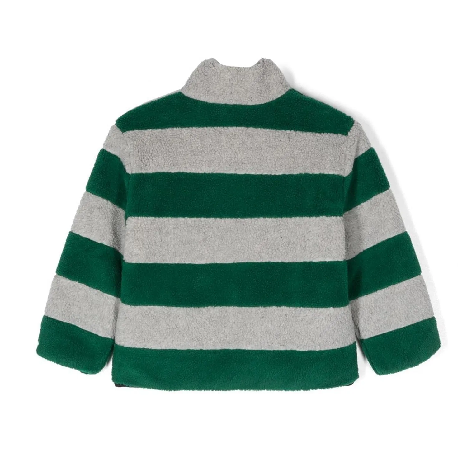 Marni Marni Teddy Jacket In Striped Synthetic Shearling