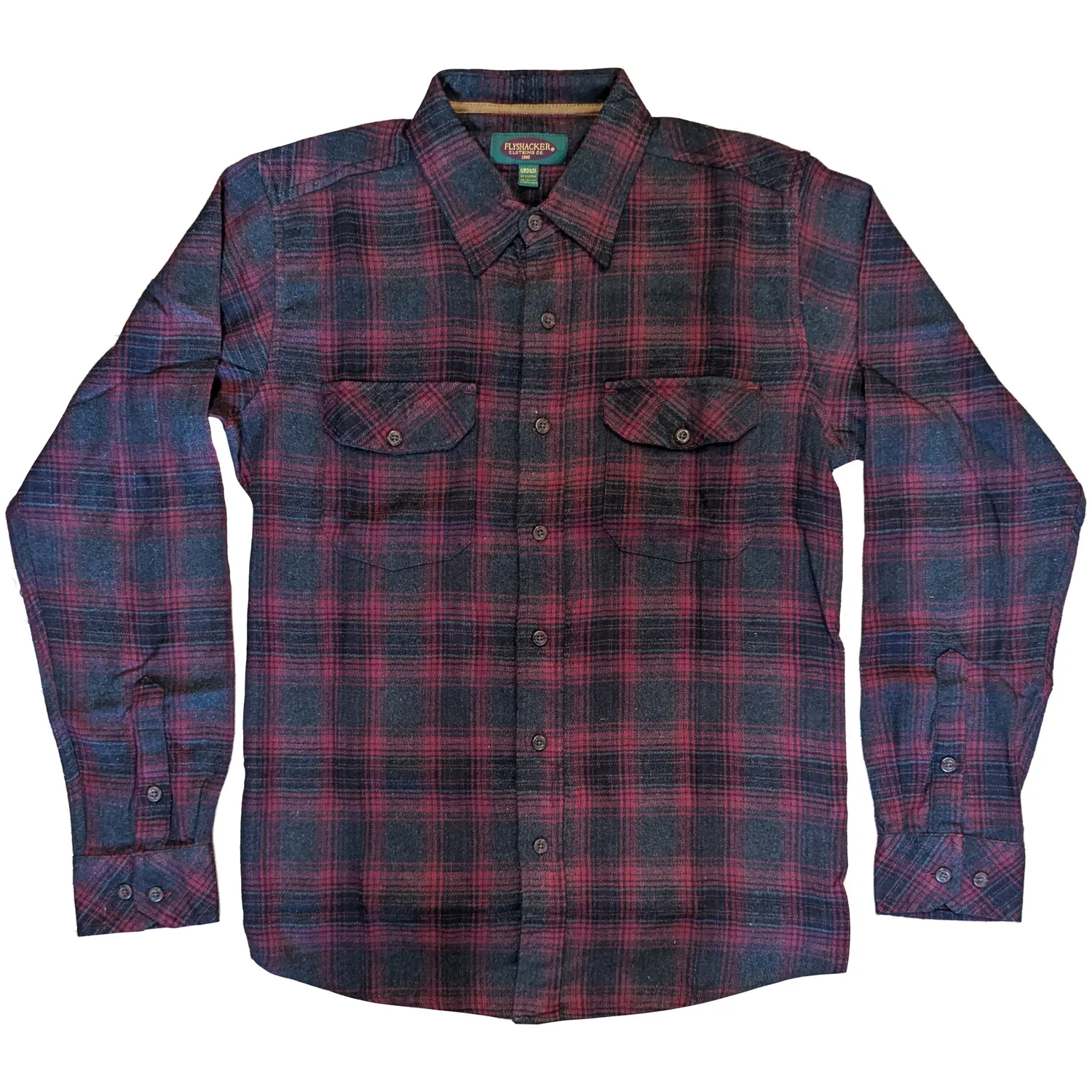 MEN’S FLYSHACKER WYATT FLANNEL SHIRT – Burgundy Heather