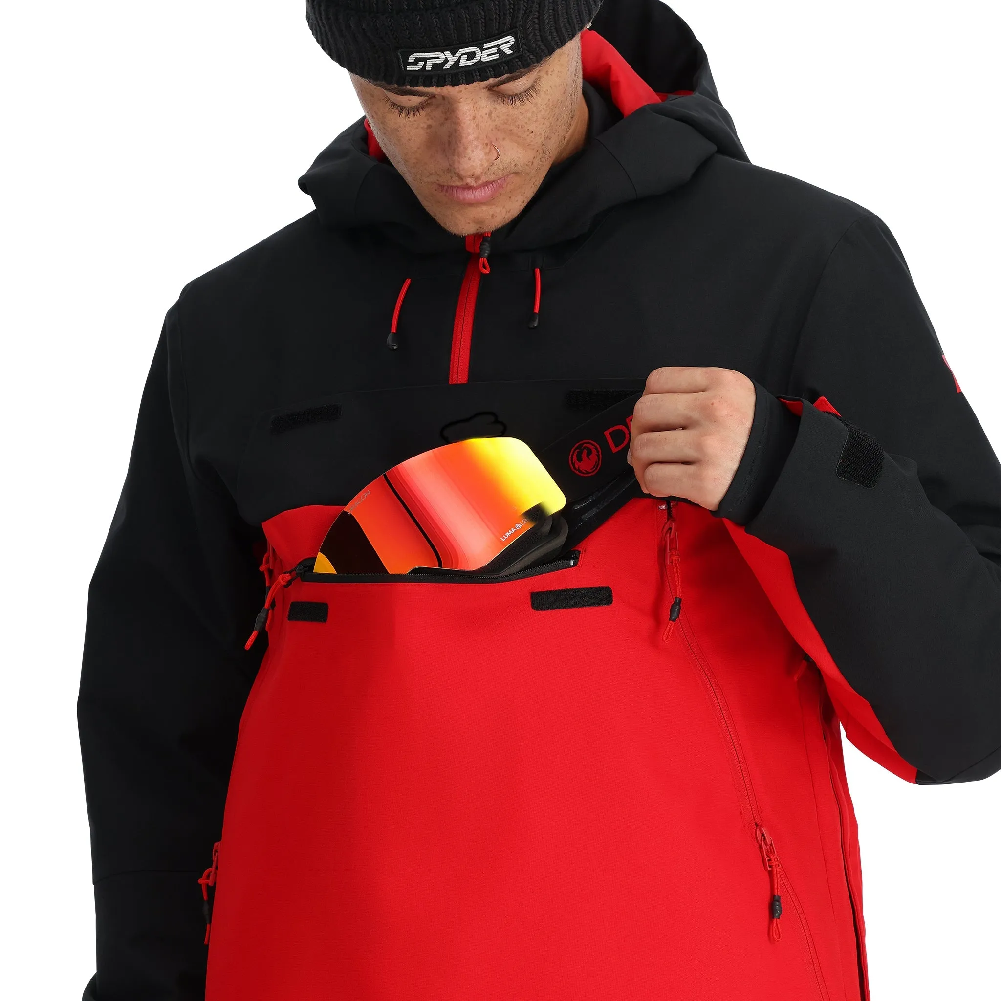 Mens All Out Anorak - Spyder Red