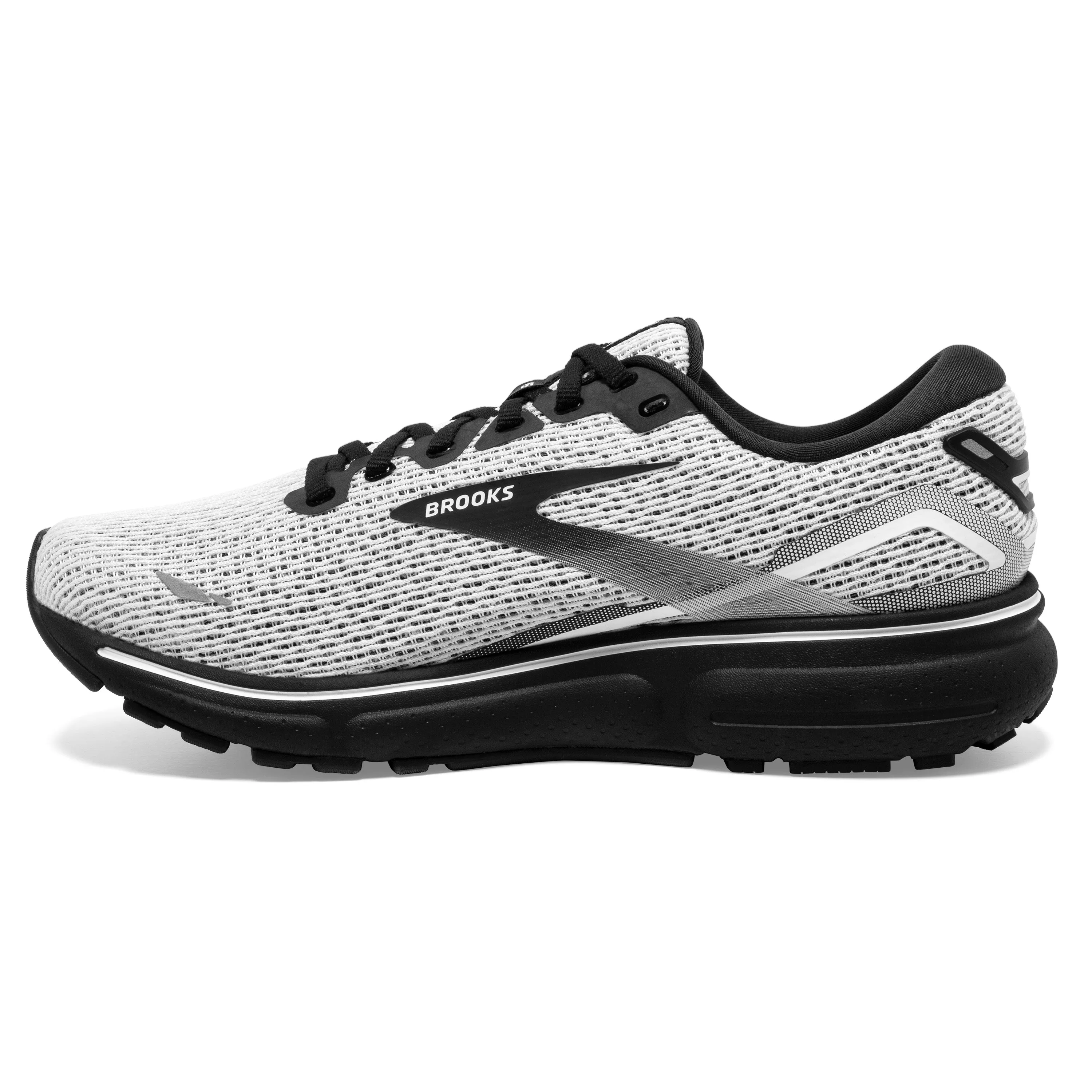 Men's Brooks Ghost 15 1103931D121 Color: White / Black