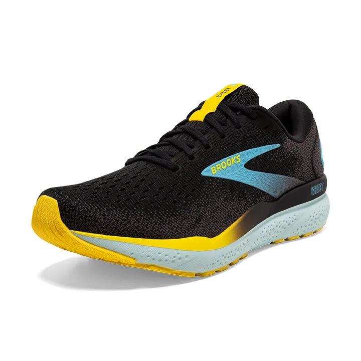 Men's Brooks Ghost 16 1104181D029 Color:  Black/Forged Iron/Blue