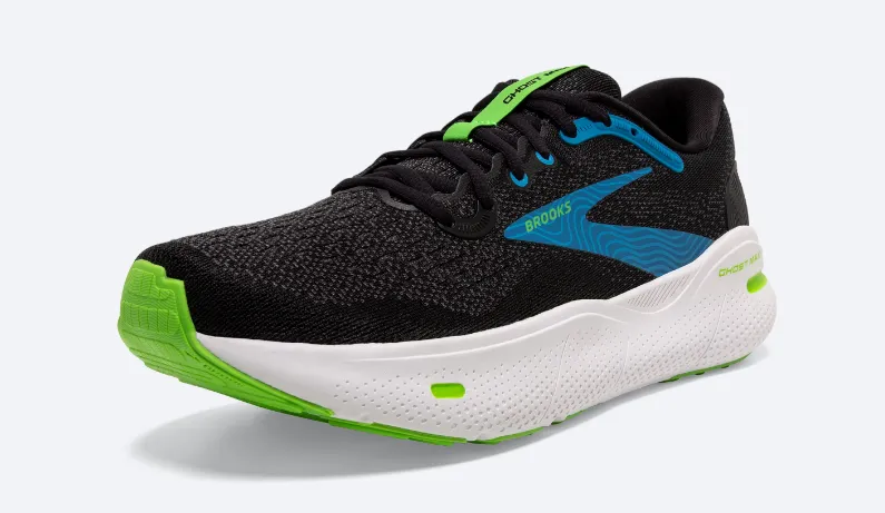 MEN'S BROOKS GHOST MAX 1104061D060 COLOR:  BLACK/BLUE/JASMINE