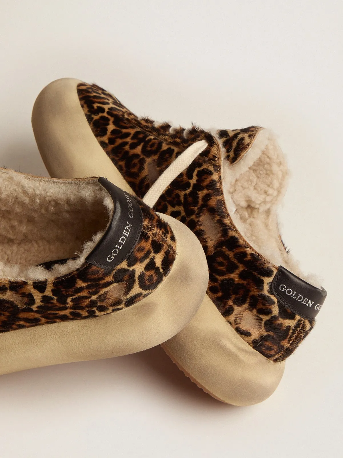 Men's Space-Star in animal print pony skin and shearling lining