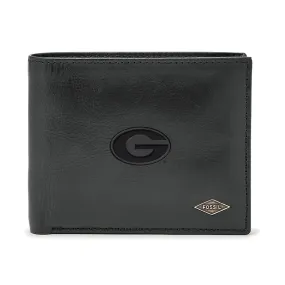 Men's Fossil Black Georgia Bulldogs Ryan RFID Passcase