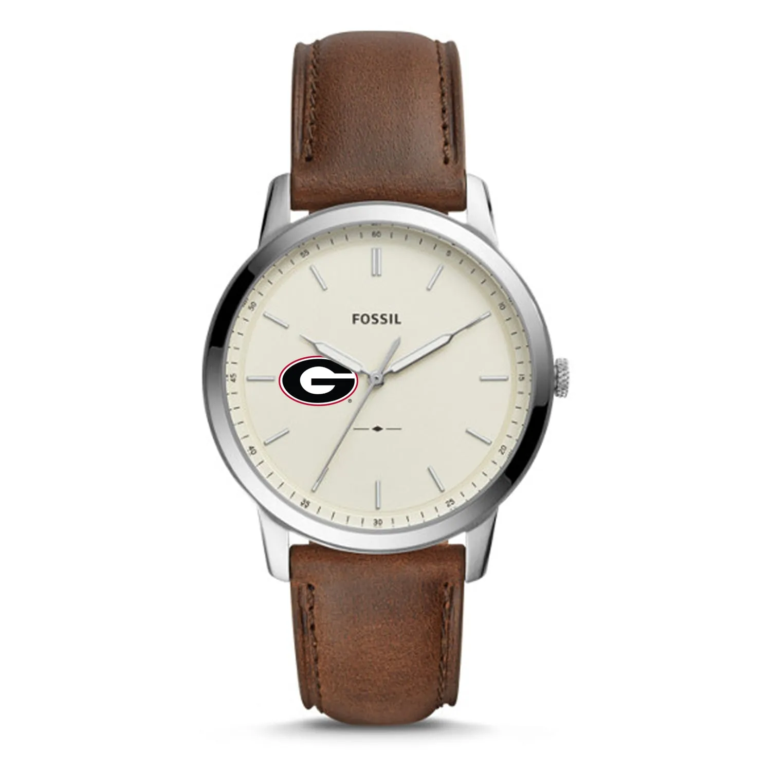 Men's Fossil Georgia Bulldogs The Minimalist Leather Watch