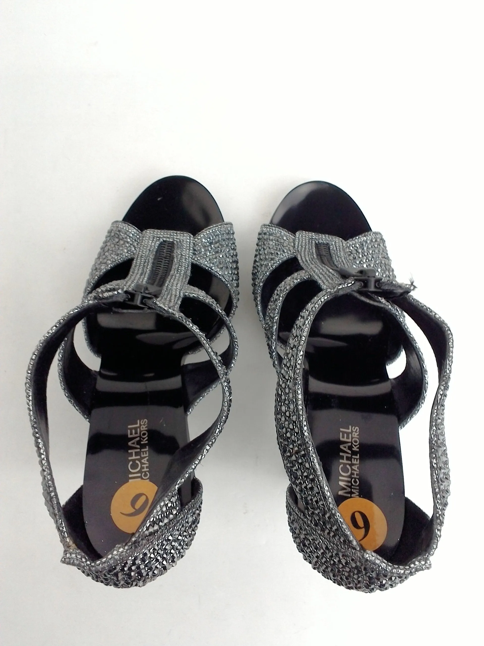 Michael Kors Women's Pewter Heeled Sandals Size 6 M