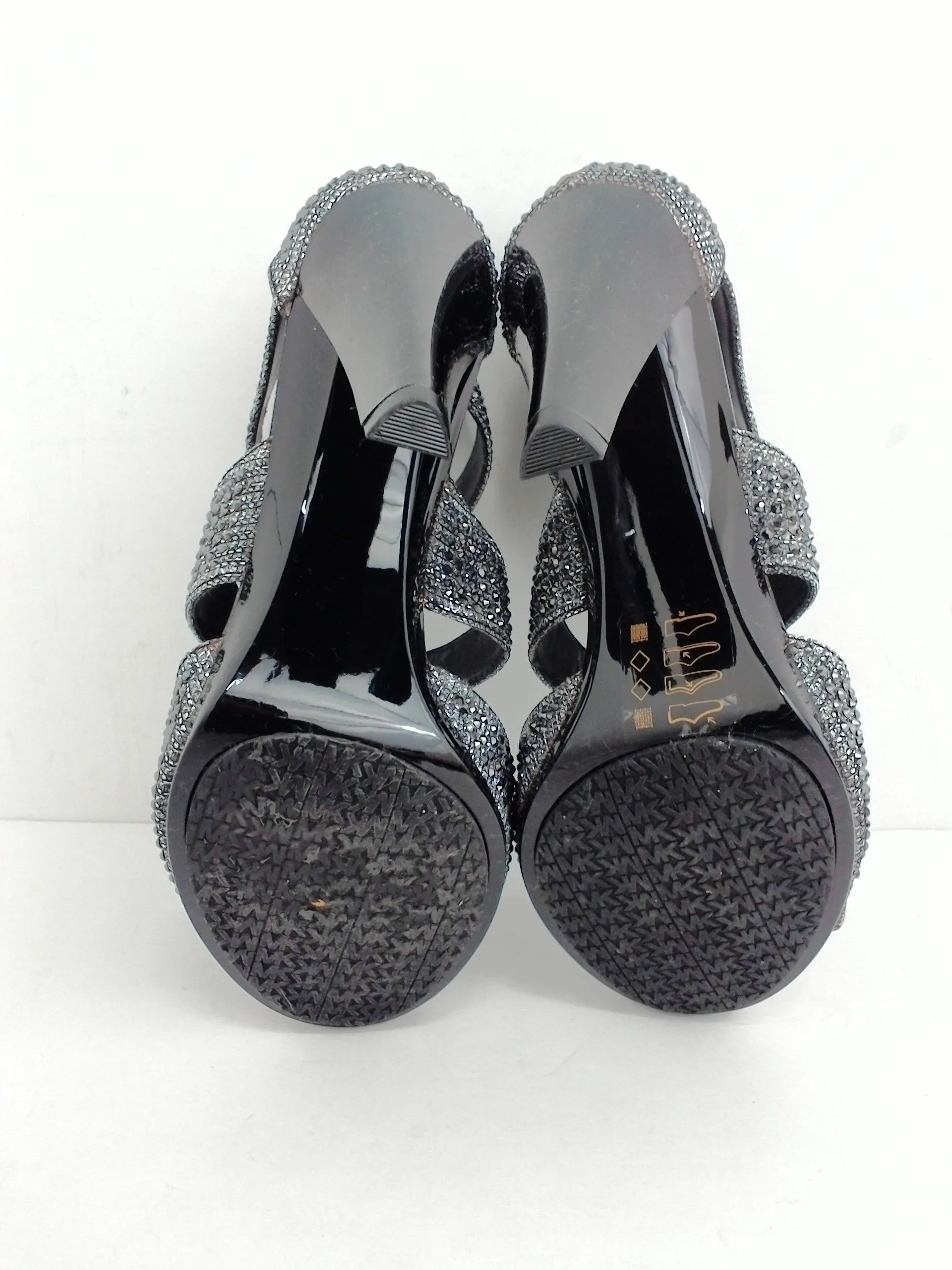 Michael Kors Women's Pewter Heeled Sandals Size 6 M