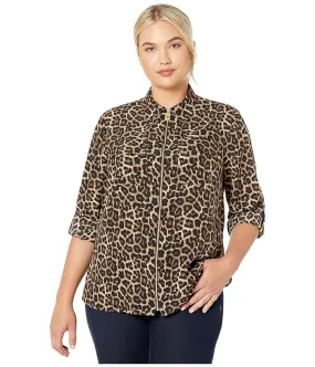 MICHAEL Michael Kors Plus Size Leopard Dog Tag Women's