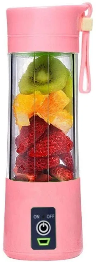 Mini Portable USB Handheld Rechargeable Electric Fruit Juicer Portable Juicer Blender - 6 Blades in 3D