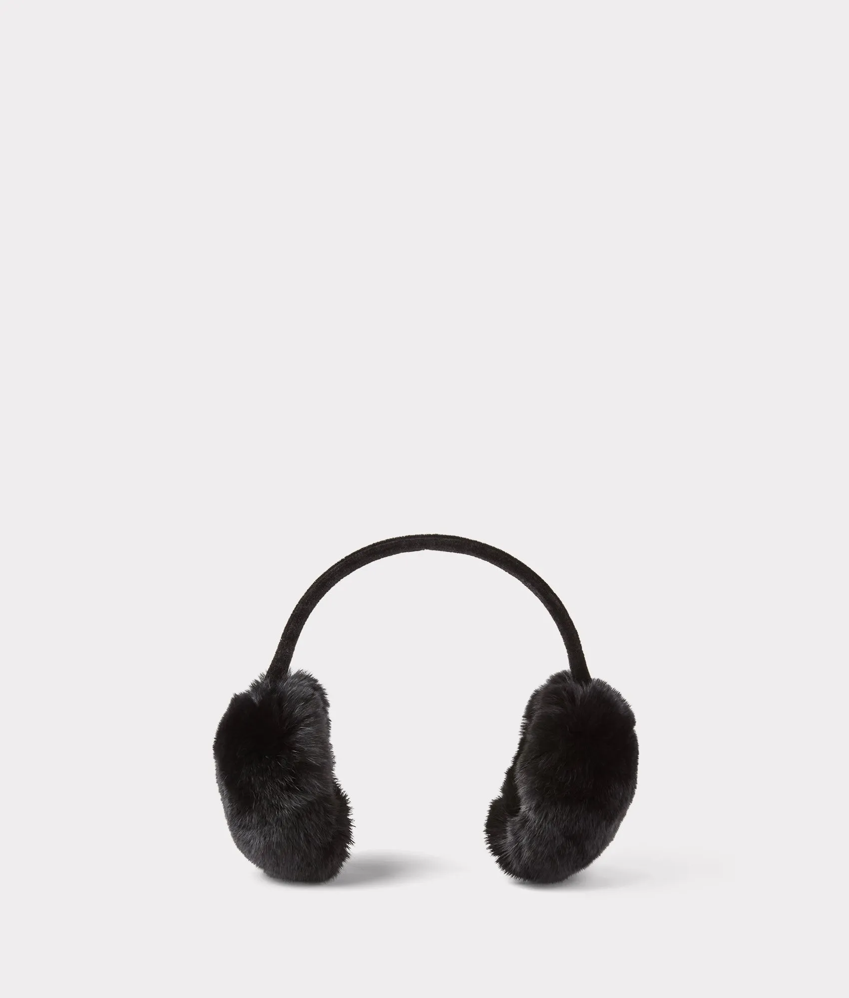 Mink Fur Earmuffs :: Black