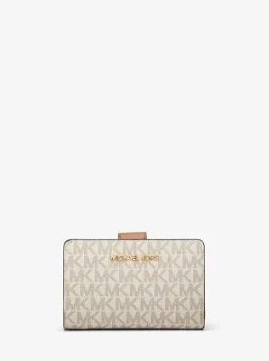 MK Medium Signature Logo Wallet - Natural - Michael Kors