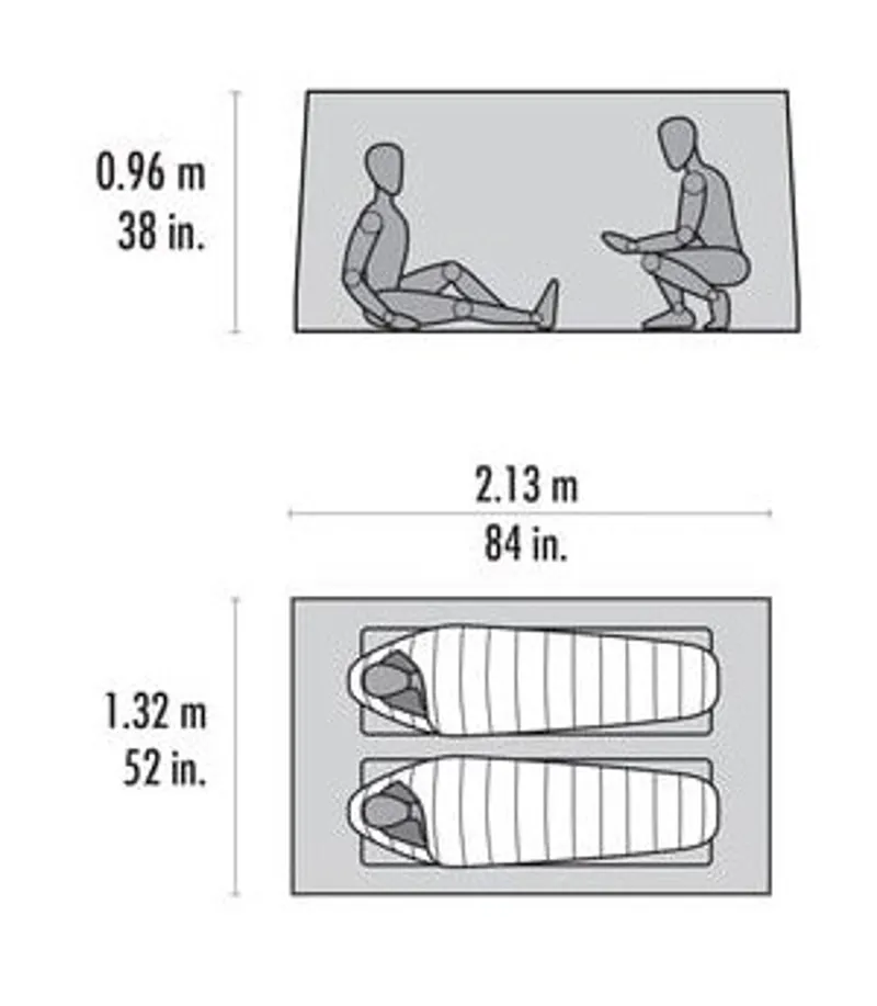 MSR Thru-Hiker Mesh House 2 Trekking Pole Shelter