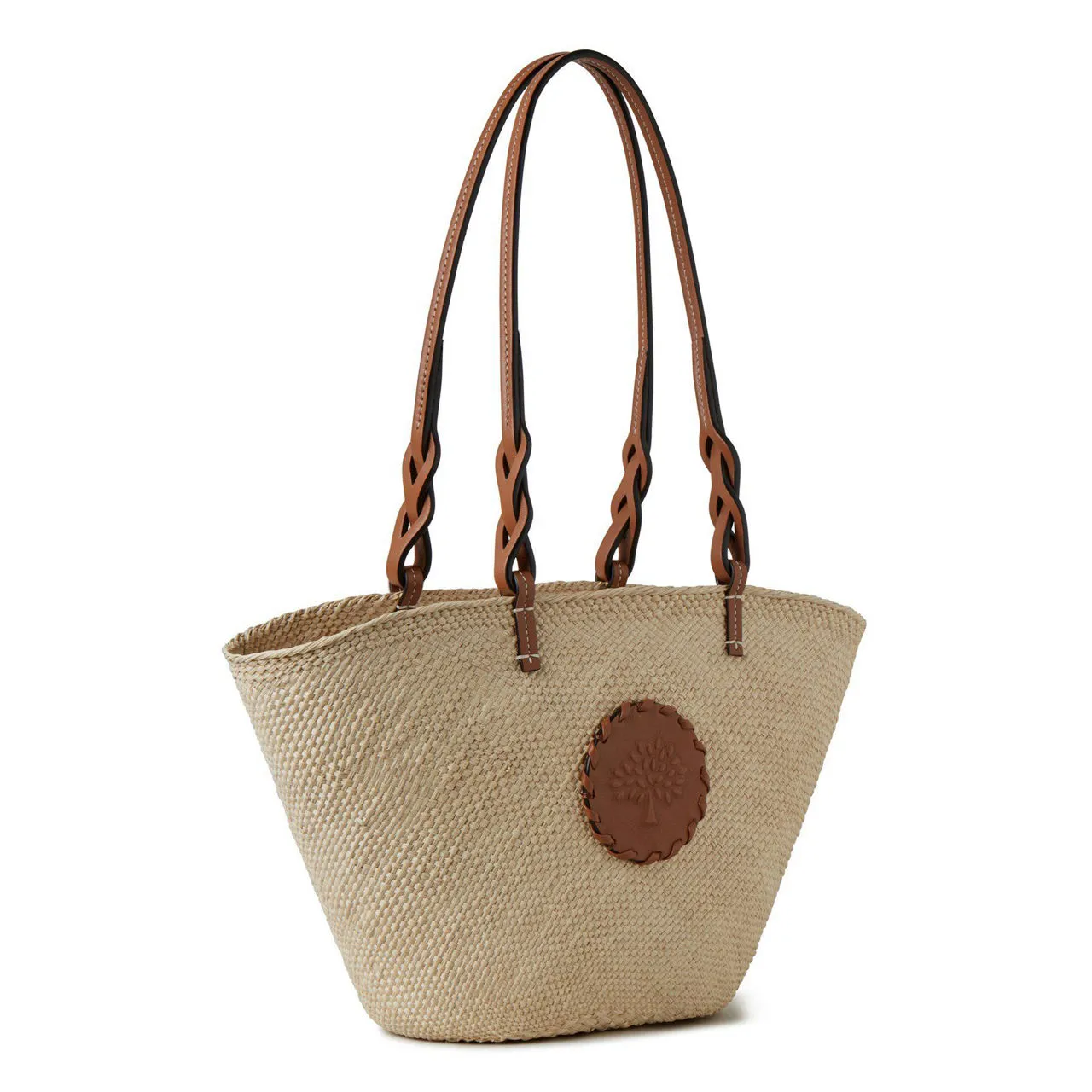 MULBERRY Raffia Basket Tote Bag - Natural-Bright Oak